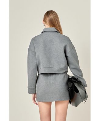 Women's Polo Zip-Up Sweatshirt