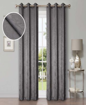Modern Solid Room Darkening Grommet-Top Curtain Panels, 42" x 84", 8-Piece Set
