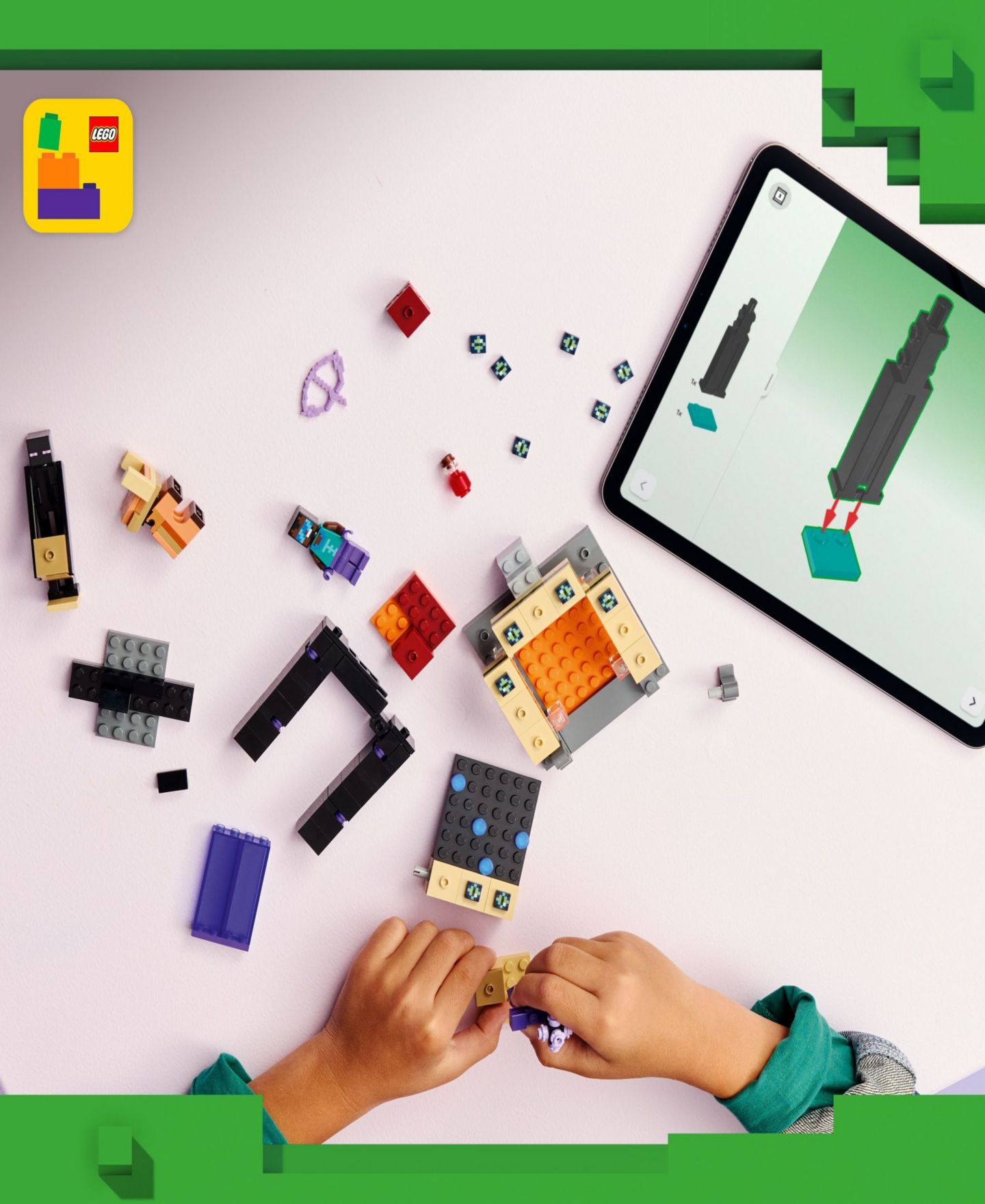 Детские конструкторы LEGO® Minecraft Nether End Portal Journey Building Toy 21584, 192 Pieces — фото 6