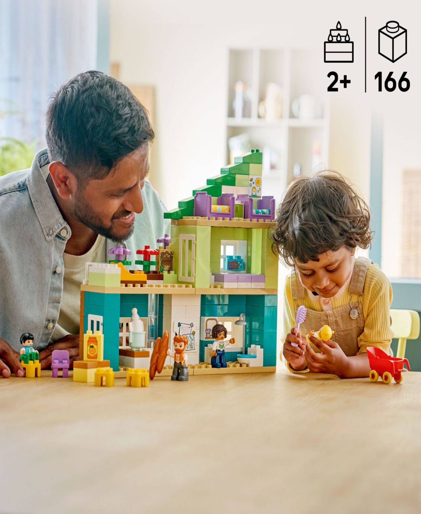 Детский конструктор LEGO® Duplo Town 3 in 1 Modern Family House with Figures Building Kit 10470, 166 Pieces — фото 2