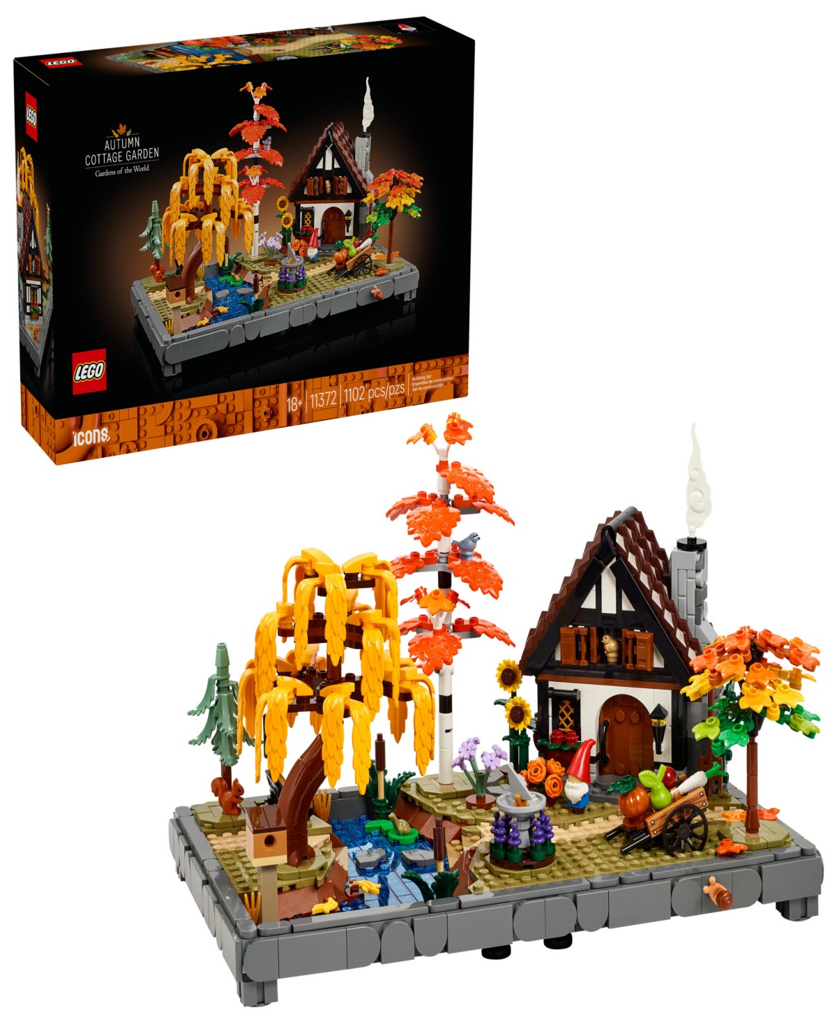 Детские конструкторы LEGO® Icons Autumn Cottage Garden Building Set 11372, 1102 Pieces — фото 2