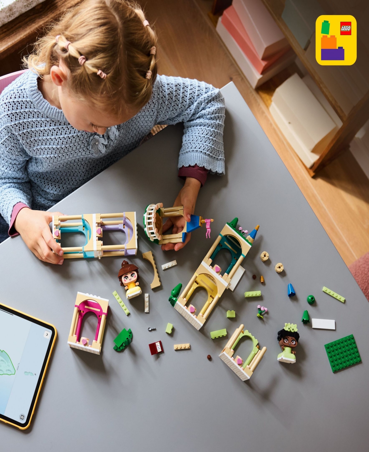 Lego Disney Princess Mini Belle and Tiana with Castle Building Toy 43291, 358 Pieces