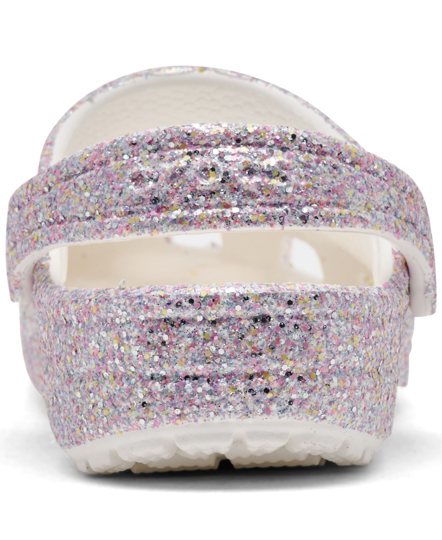 Сабо Crocs Glitter Classic Clogs from Finish Line для девочек, цвет: Белый — фото 4