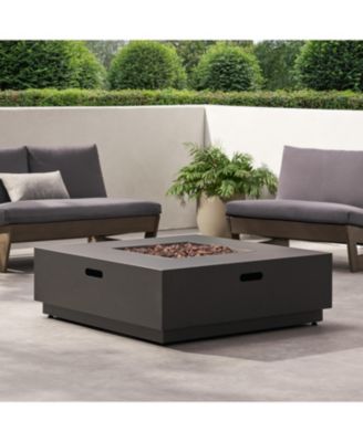WELLINGTON 40 Inch Square Fire Pit 50000 BTU for Outdoor Patio Backyard Summer Nights