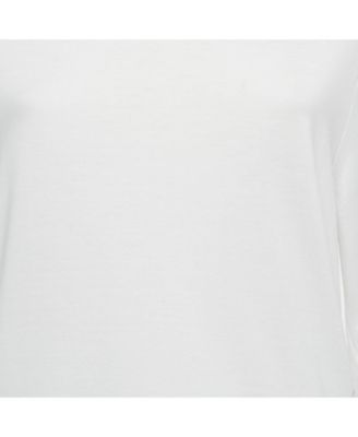 Women's White Checks Shoulder Jersey Long Sleeve T-Shirt