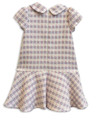 Girls' 2T-6X Short-Sleeve Boucle Dress