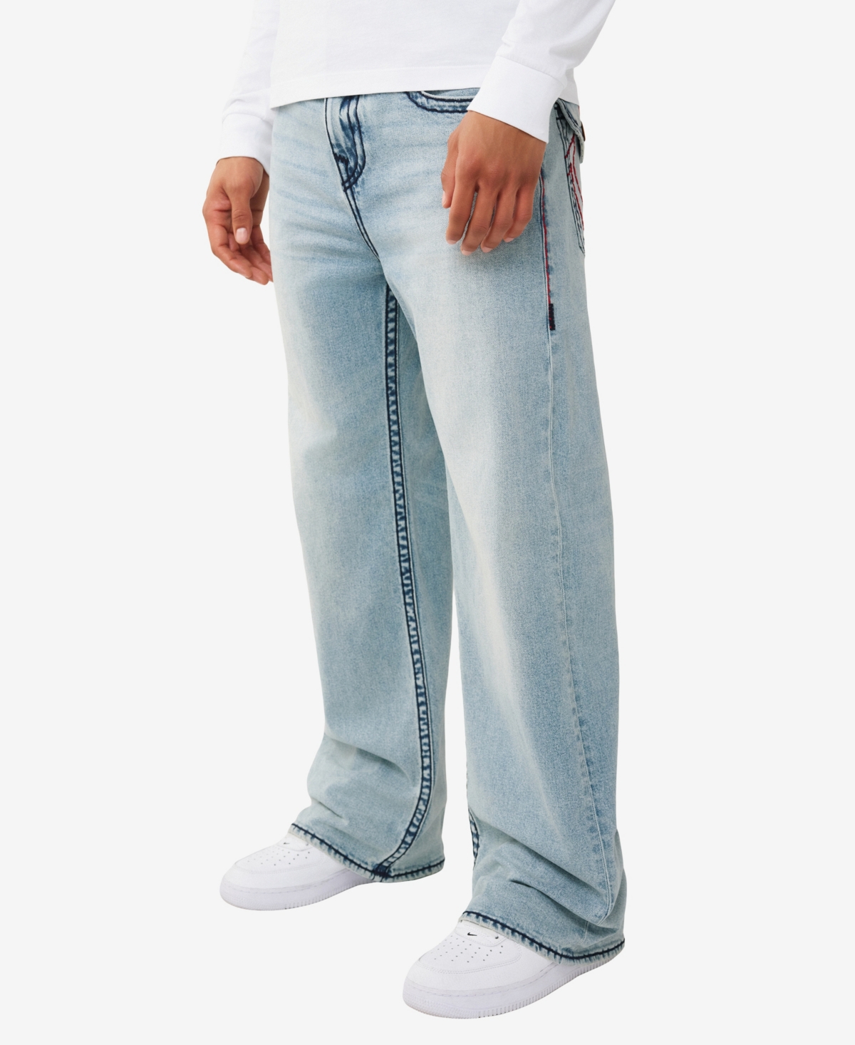 True Religion Men's Vinny Ultra Baggy Super T Flap Jeans