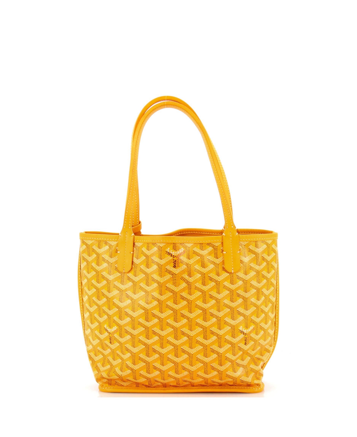 Pre-Owned Goyard Mini Anjou Reversible Tote Coated Canvas - Yellow