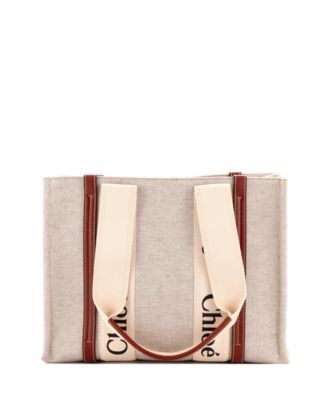Medium Woody Tote Canvas with Leather