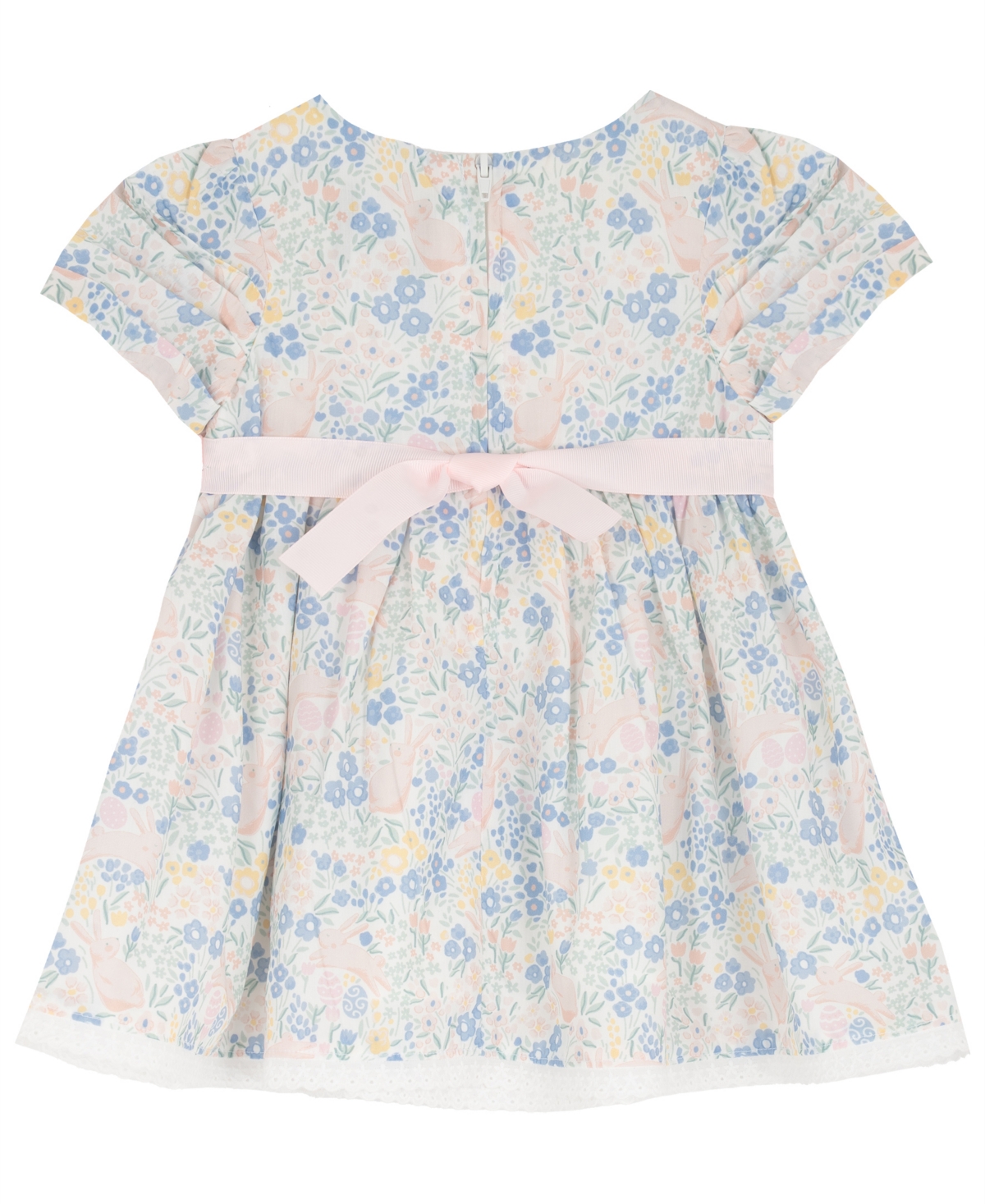 Rare Editions Baby Girls' 3D Flower Applique Round Neck Dress and Panty, 2-Piece Set