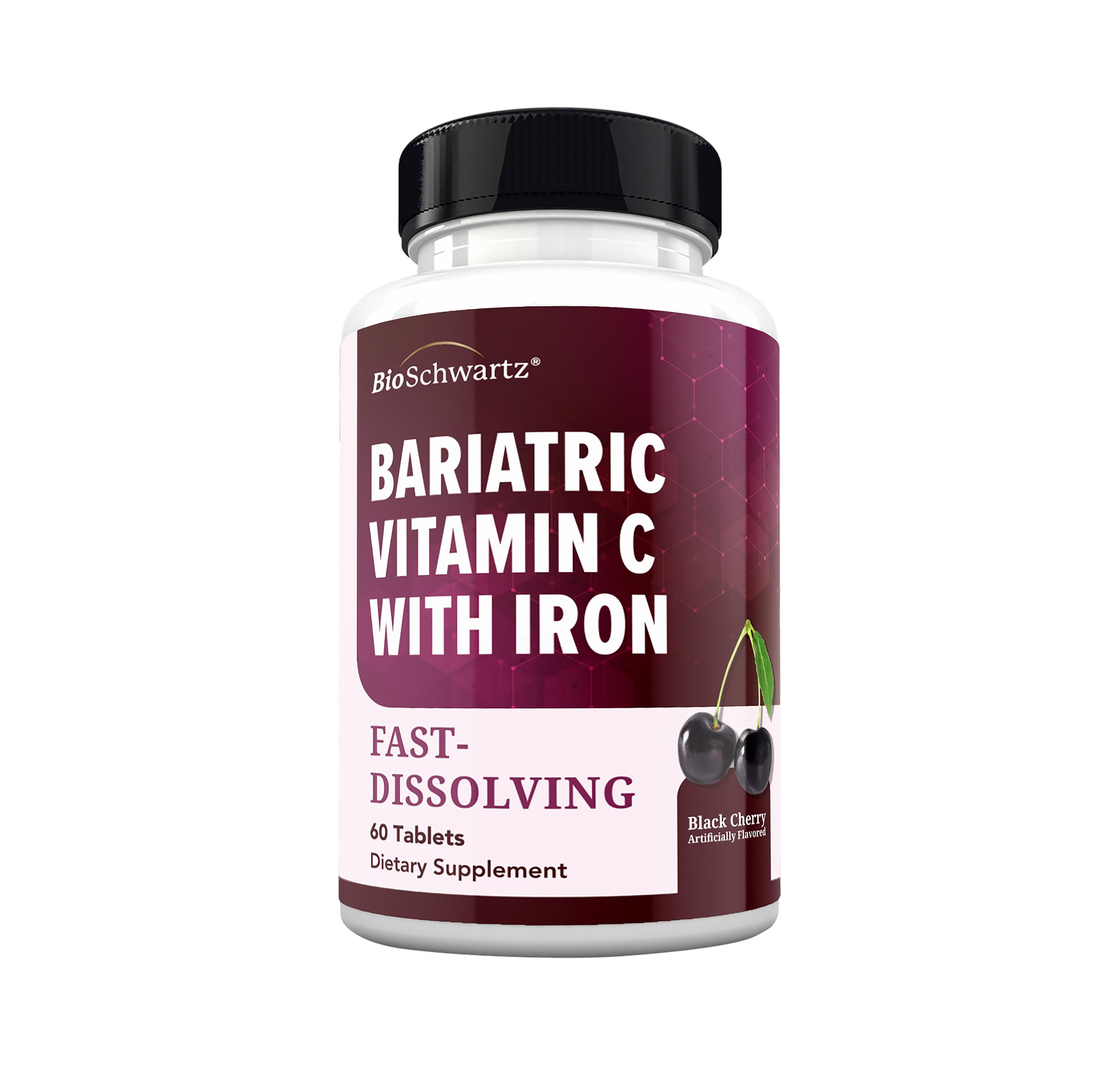 Bioschwartz Bariatric Iron + Vitamin C 30 Day Meltable Tablets, 60ct