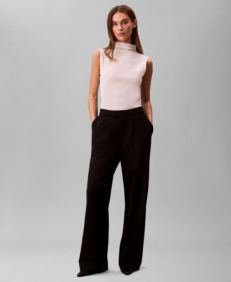 Women's Ponte High Rise Wide Leg Pants