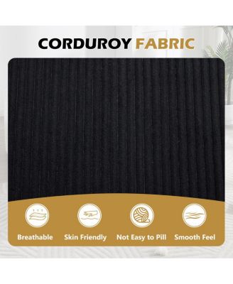 67.5" Indoor Corduroy Oversized Sleeper Sofa with Deep Seat Lounge