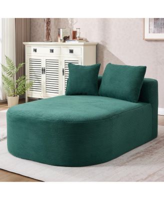 67.5" Chaise Lounge Indoor Corduroy Oversized Sleeper Sofa