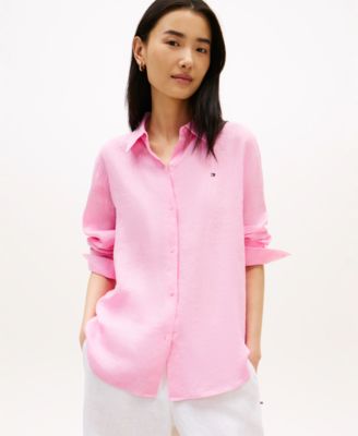 Women's Linen Button-Up Shirt