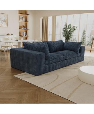 Corduroy Cloud Sofa with Removable Cushion, No Assembly
