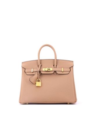 Birkin 25 Handbag Brown Togo with Gold Hardware