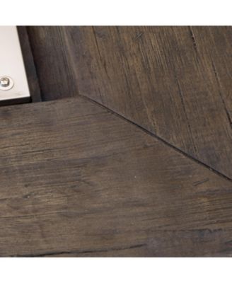 32 Inch Square MGO Fire Pit Brown Wood Pattern 40000 BTU Outdoor Propane Fire Table