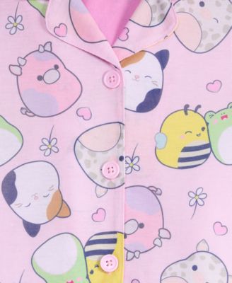 Girls' 6-12 Button-Down Short Pajamas, 2-Piece Set  