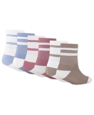 Boys' and Girls' Half Crew Socks, 6-Pack