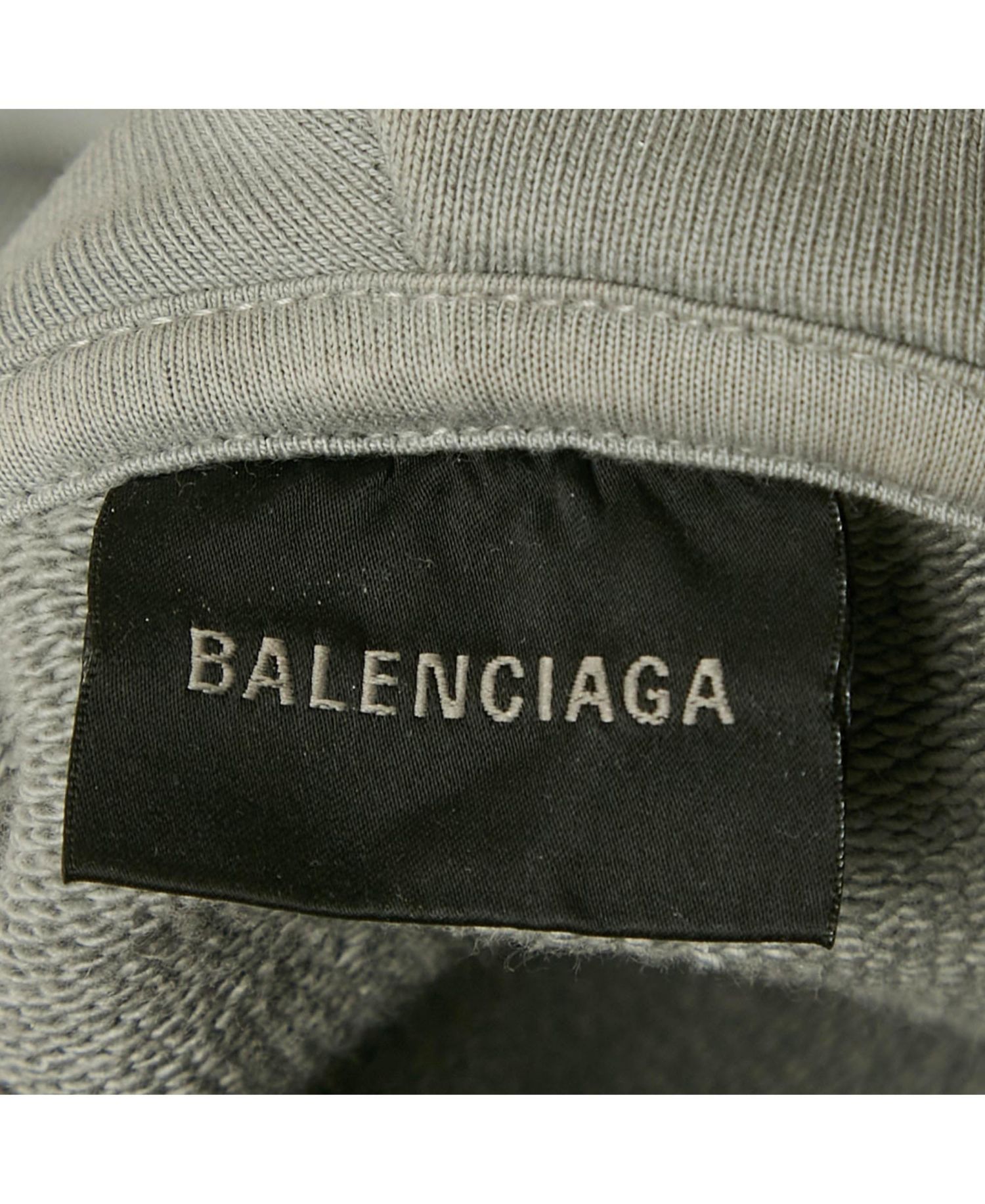 Men's Grey Logo Embroidered Cotton Hoodie