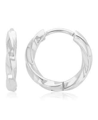 Waterproof Yellow Spiral Huggie Earrings