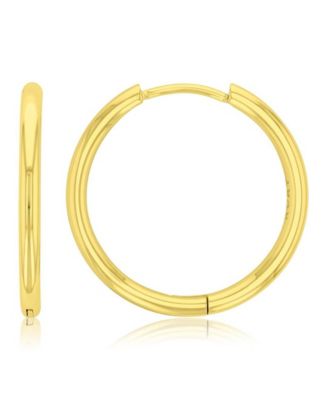 Waterproof Yellow 21mm Hoop Earrings