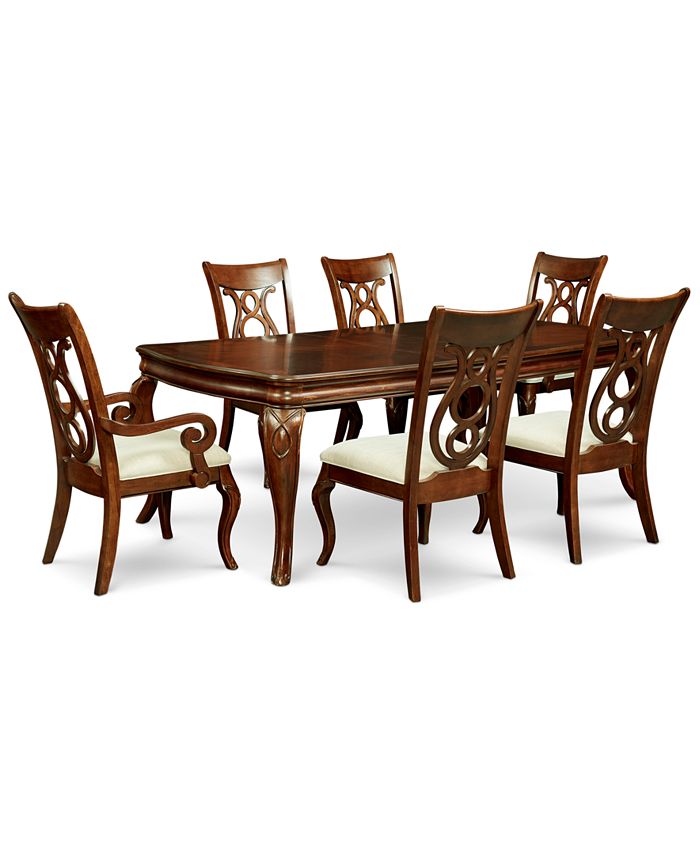 Furniture Closeout! Bordeaux 7Pc. Dining Room Set (Dining Table, 4