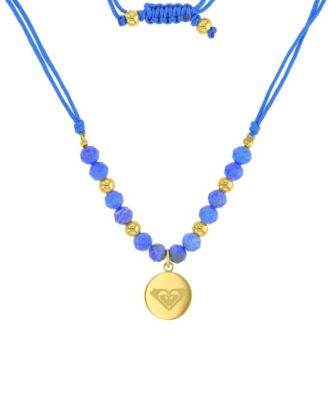Waterproof Yellow Heart Labradorite Adjustable Necklace