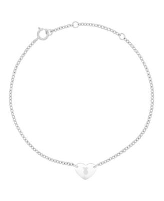 Roxy Waterproof Yellow Pineapple Pattern Heart Bracelet - Platinum 75$
