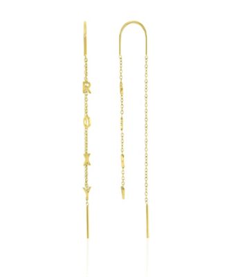 Roxy - Waterproof Yellow 65mm Threader Earrings