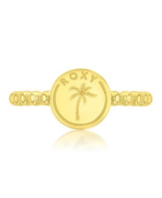 Waterproof Yellow Palm Tree Beads Ring