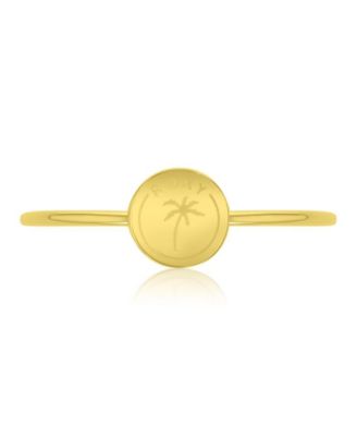 Roxy - Waterproof Yellow Palm Tree Ring Gold