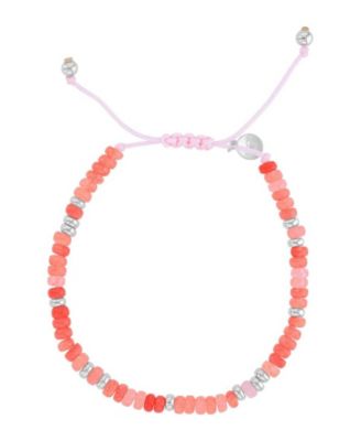 Waterproof Platinum Watermelon Stone Adjustable Bracelet