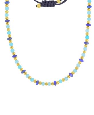 Waterproof Yellow Turquoise Labradorite Adjustable Necklace