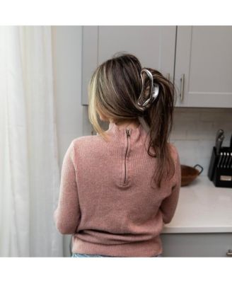 Women's Large Crescent Metal Claw Clip