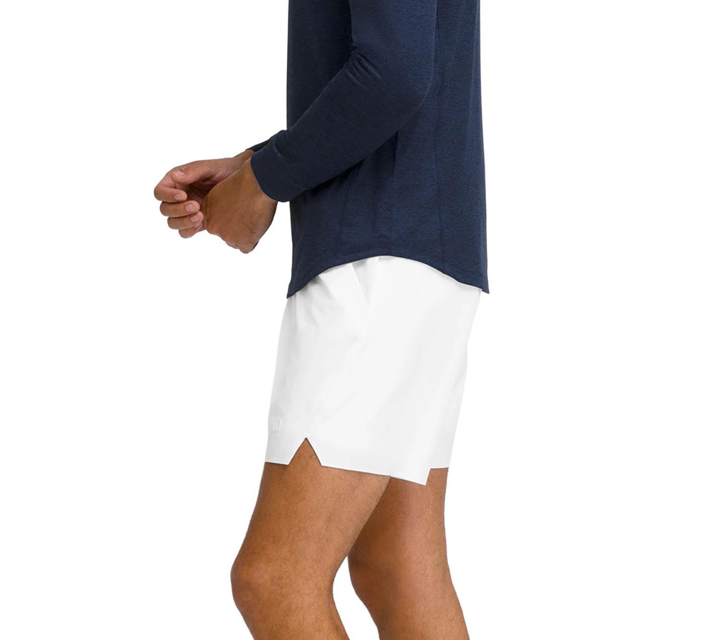 Мужские шорты Wilson Tournament V2 7 Inch Tennis Shorts, цвет: Яркий белый — фото 3