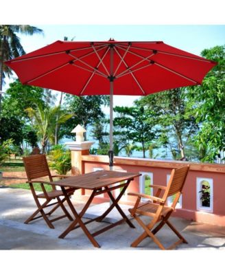 9 Feet Patio Outdoor Market Umbrella with Aluminum Pole without Weight Base