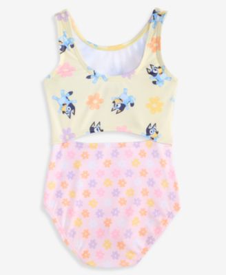 Girls' 2-6X Floral-Print Swimsuit