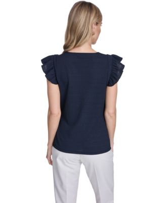 Women's Textured Crewneck Top