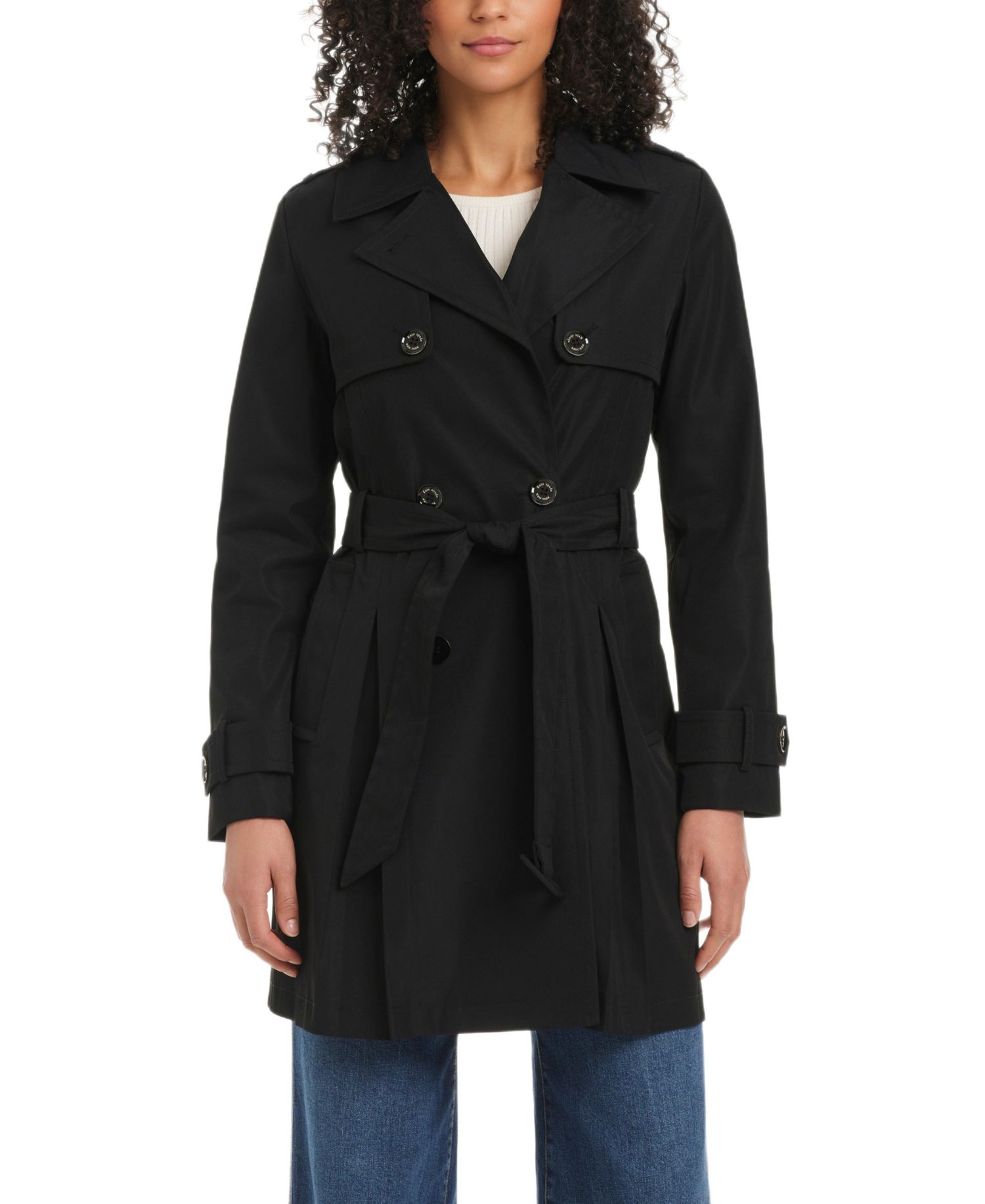 Women's Short Double-Breasted Trench Coat