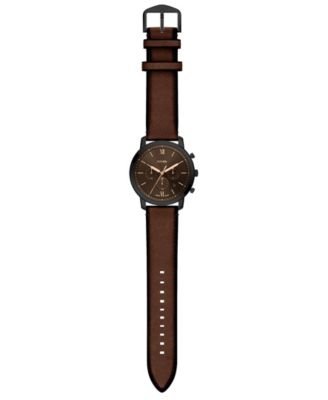 Men's Neutra Chronograph Brown Leather Watch, 44mm