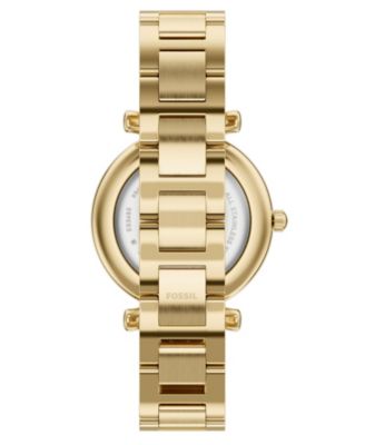 Women's Carlie Three-Hand Gold-Tone Stainless Steel Watch, 35mm