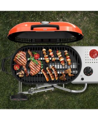 Portable Propane Gas Grill, 15,000 BTU Foldable Outdoor Grill with 348 Sq. In.