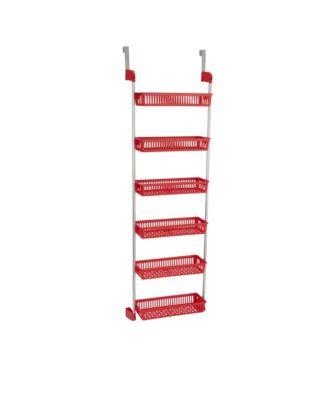 Over the Door Storage Rack, 6 Basket Door Organizer