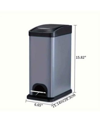 2 Gallon Step On Trash Can Set and Plastic Bag Organizer Combination For Bathroom Kids  Room Brand