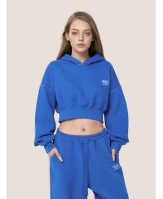 Women's Cloud Essential Fleece Cropped Pullover Hoodie Set