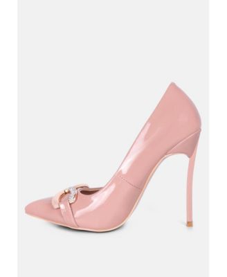 COCKTAIL Womens Buckle Embellished Stiletto Pump Shoes