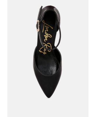 Womens Myla Faux Leather Metallic Sling Heeled Sandals