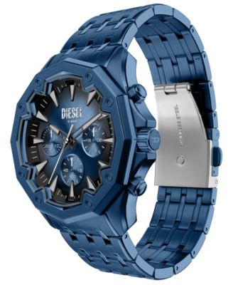 Men's Stinger Quartz Chronograph Blue Stainless Steel Watch, 46mm